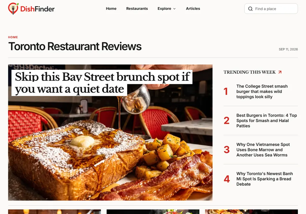 The dishfinder.co website